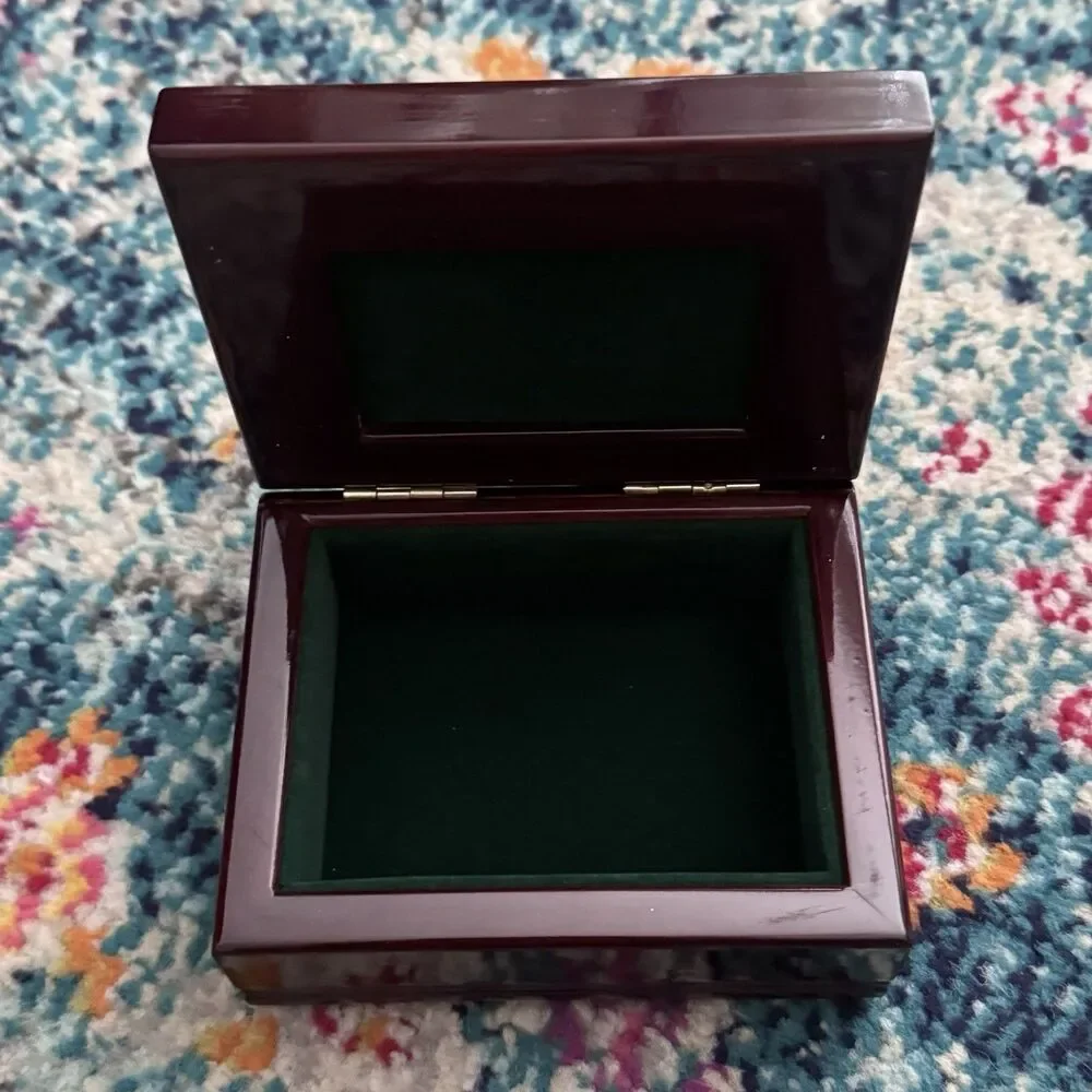 D.Maderas Wooden Trinket Jewelry Box Southwest‎ Landscape Cactus